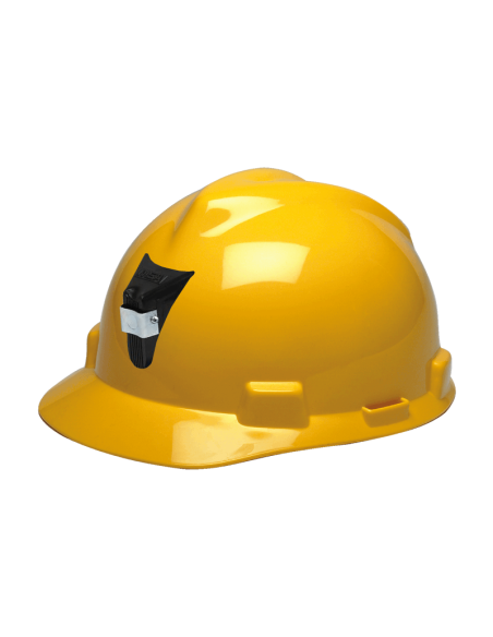 (**) CASCO MSA V-GARD JOCKEY C/ PORTA LAMPARA COLOR AMARILLO 2806017