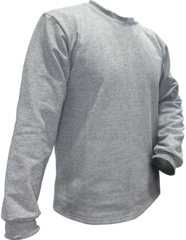 BUZO ALGODON FRIZA LEKA GRIS TOPO TALLE 3XL 551