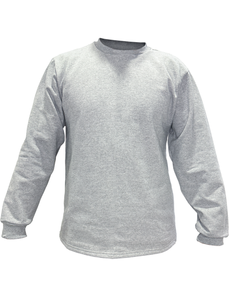 BUZO ALGODON FRIZA LEKA GRIS TOPO TALLE M 547