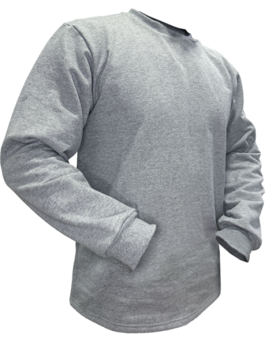 BUZO ALGODON FRIZA LEKA GRIS TOPO TALLE M 547