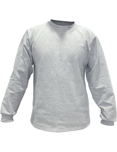 BUZO ALGODON FRIZA LEKA GRIS TOPO TALLE S 546