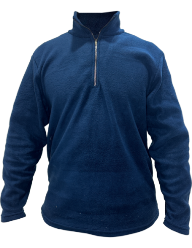 BUZO POLAR LEKA AZUL CON CUELLO Y CIERRE TALLE S 552