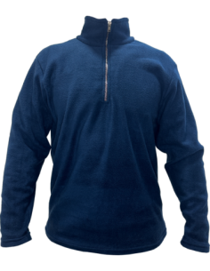 BUZO POLAR LEKA AZUL CON CUELLO Y CIERRE TALLE S 552 2