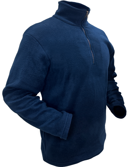 BUZO POLAR LEKA AZUL CON CUELLO Y CIERRE TALLE S 552