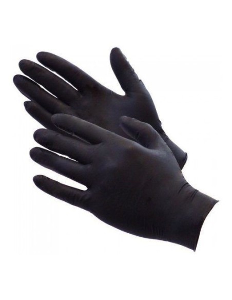 GUANTES NITRILO DESCARTABLES NEGRO TALLE XL