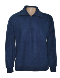 (**) BUZO POLAR AZUL CON CUELLO Y CIERRE TALLE S