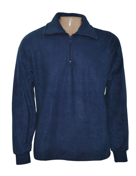 (**) BUZO POLAR AZUL CON CUELLO Y CIERRE TALLE S