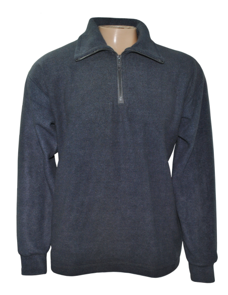 (**) BUZO POLAR GRIS CON CUELLO Y CIERRE TALLE S