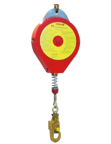 SALVACAIDAS RETRACTIL T5 CABLE DE ACERO GALVANIZADO X 10MTS CARAN
