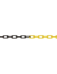 (*) CADENA PLASTICA AMARILLA Y NEGRA 50 X 30 MM X 50 CM POR METRO