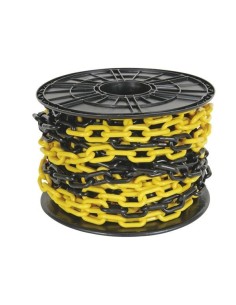 (*) CADENA PLASTICA AMARILLA Y NEGRA 50 X 30 MM X 50 CM POR METRO 2
