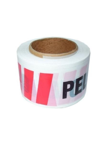 CINTA PELIGRO  ROJA Y BLANCA 8CM X 200MTS  CIN-PEL