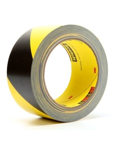 CINTA DEMARCATORIA AMARILLA Y NEGRA 3M PARA PISO 50MM X 39.25MTS 4348