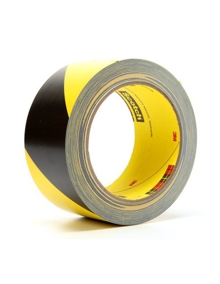 CINTA DEMARCATORIA AMARILLA Y NEGRA 3M PARA PISO 50MM X 39.25MTS 4348