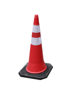 (*) CONO ECONOMICO DPS ROJO DE 75 CM CON 2 REFLECTIVOS Y BASE DE GOMA UCU0002PV