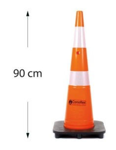CONO RUTERO 90CM SEMIFLEXIBLE CONOFLEX CON REFLECTIVO 1200LSF-2R NA