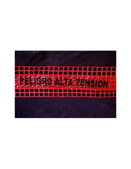 (*) RED DE ADVERTENCIA 15CM X 100MTS ROJO/ELECTRICIDAD