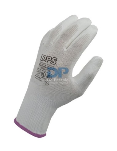 (*) GUANTES TEJIDOS DPS BAÑO PU BLANCO TALLE 6 DPS85111