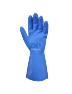 (*) GUANTE ACRILO NITRILO AZUL FLOCADO 30 CM TALLE 8 DPS41453