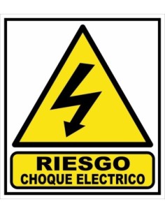 (*) CARTEL 40 X 45 - N° 21 - ATENCION RIESGO CHOQUE ELECTRICO CE-02140X45