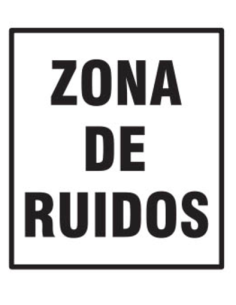 (*) CARTEL 40 X 45 - N° 36 - ZONA DE RUIDOS CE-03640X45