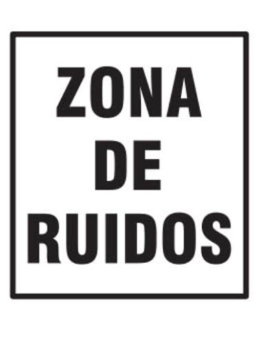 (*) CARTEL 40 X 45 - N° 36 - ZONA DE RUIDOS CE-03640X45