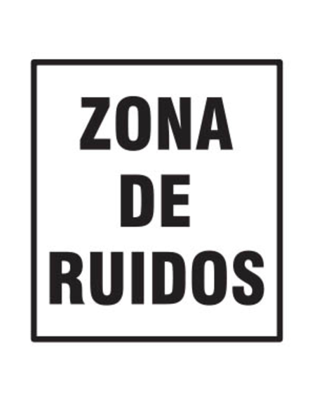(*) CARTEL 40 X 45 - N° 36 - ZONA DE RUIDOS CE-03640X45
