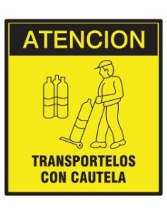 (*) CARTEL 40 X 45 - N° 305 - ATENCION TRANSPORTELOS CON CAUTELA CE-30540X45
