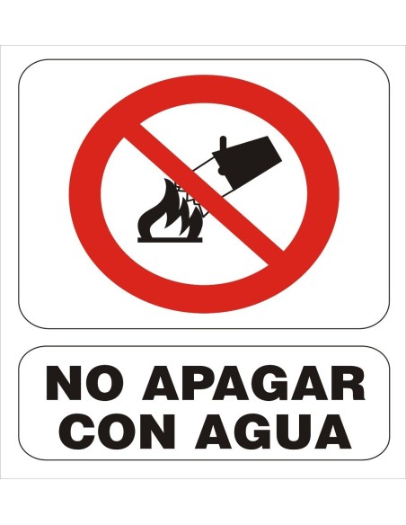 (*) CARTEL 19 X 27 - N° 173 - NO APAGAR CON AGUA CE-138