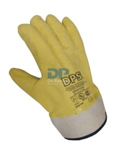 (*) GUANTES LATEX DPS RUGOSO AMARILLO PUÑO DE LONA DPS21225