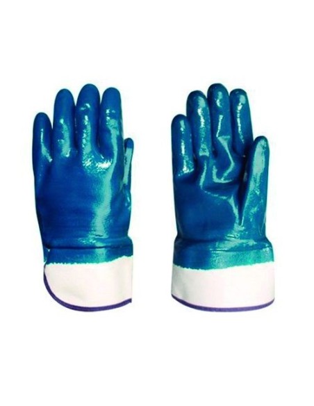 (**) GUANTE DE NITRILO AZUL PUÑO DE LONA TALLE 10 PL