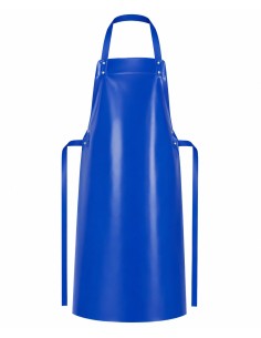 DELANTAL DE VINILO DE 70X120 CM CON CORDON IMPERMEABLE TERMOSELLADO COLOR AZUL- PREMIUM