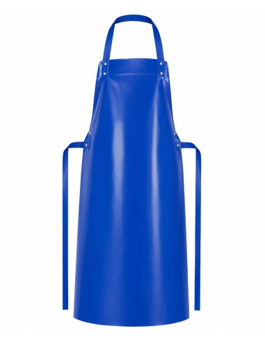 DELANTAL DE VINILO DE 70X120 CM CON CORDON IMPERMEABLE TERMOSELLADO COLOR AZUL- PREMIUM
