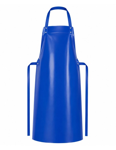 DELANTAL DE VINILO DE 70X120 CM CON CORDON IMPERMEABLE TERMOSELLADO COLOR AZUL- PREMIUM