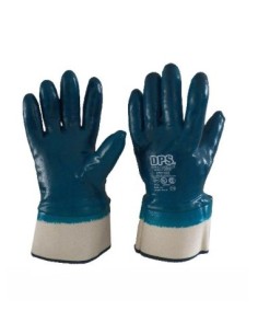 (D) GUANTES NITRILO DPS AZUL PUÑO DE LONA TALLE 10 DPS11255