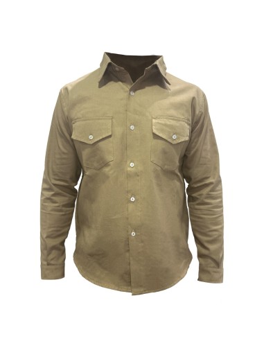 (*) CAMISA DE TRABAJO LEKA BEIGE TALLE 54 590