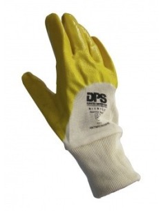 (*) GUANTES NITRILO DPS AMARILLO PUÑO DE ALGODON DORSO VENTILADO DPS17125