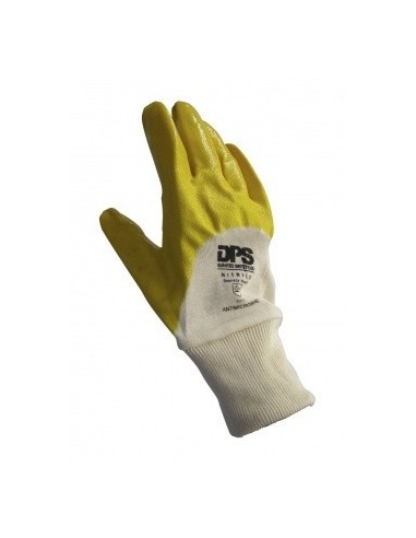 (*) GUANTES NITRILO DPS AMARILLO PUÑO DE ALGODON DORSO VENTILADO DPS17125