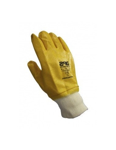 (*) GUANTES NITRILO DPS AMARILLO PUÑO DE ALGODON TALLE 10  DPS16125