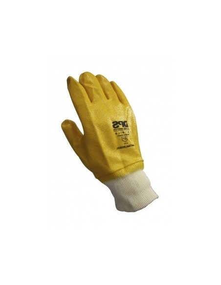 (*) GUANTES NITRILO DPS AMARILLO PUÑO DE ALGODON TALLE 10  DPS16125