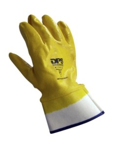 (*) GUANTES NITRILO DPS AMARILLO PUÑO DE LONA DPS16225