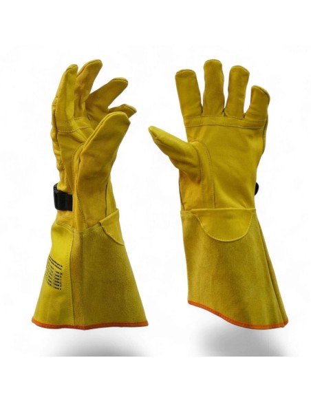 (**) GUANTES VAQUETA DPS COBERTOR CON FUELLE PUÑO LARGO 410325