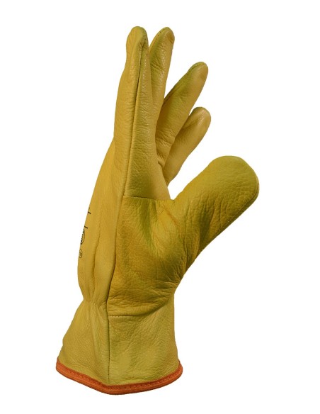 (D) GUANTES VAQUETA  DPS MEDIO PASEO FORRADO PUÑO ELASTIZADO TALLE 10 223025