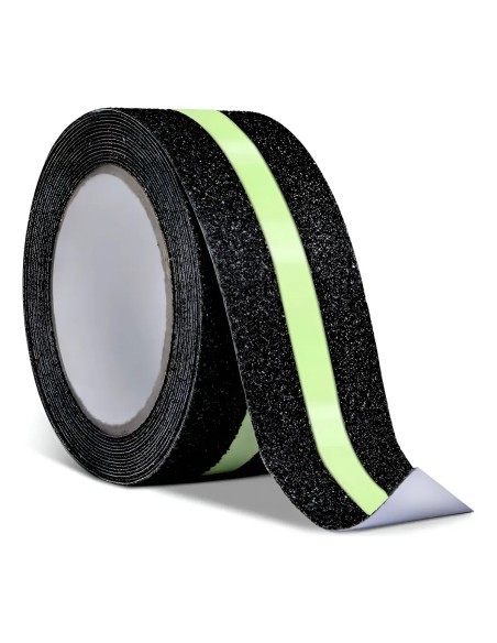 (*) CINTA ANTIDESLIZANTE 2" X 18MTS NEGRA C/BANDA FOTOLUMINISCENTE CD 7299/NBF