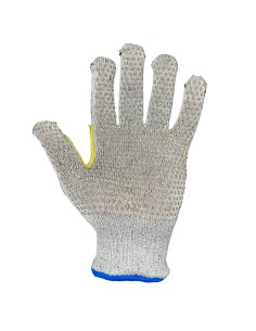 (*) GUANTE ZB ANTICORTE GHR003-T9 HPPE POLISTRICH MOTEADO CON REFUERZO KEVLAR G10 TALLE 9  GHR003-T9