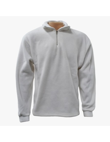 (**) BUZO POLAR GRIS CON CUELLO Y CIERRE TALLE XXXL