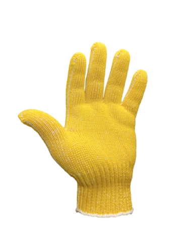 (*) GUANTES TEJIDOS ALGODON DOBLE FAZ ORO LISO TALLE 8 VTA POR CTA Y ORDEN GPL023