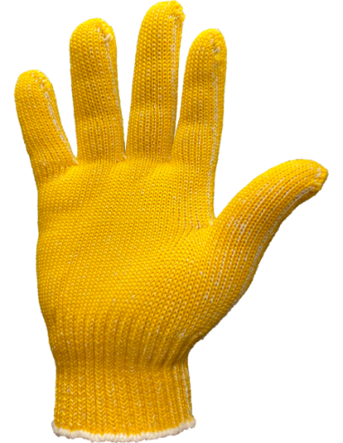(*) GUANTES TEJIDOS ALGODON DOBLE FAZ ORO LISO TALLE 8 VTA POR CTA Y ORDEN GPL023