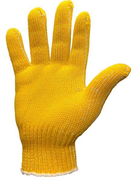 (*) GUANTES TEJIDOS ALGODON DOBLE FAZ ORO LISO TALLE 8 VTA POR CTA Y ORDEN GPL023