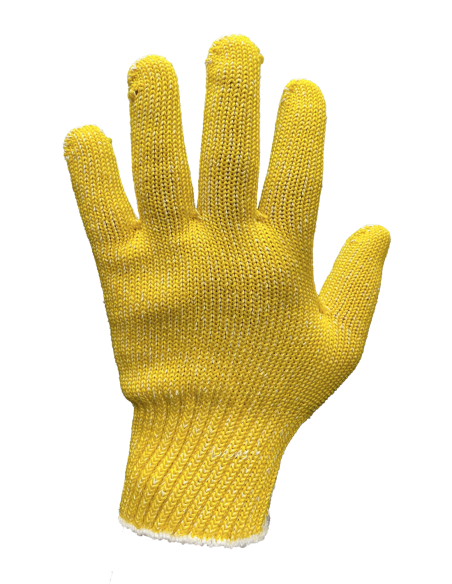 (*) GUANTES TEJIDOS ALGODON DOBLE FAZ ORO LISO TALLE 8 VTA POR CTA Y ORDEN GPL023